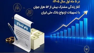 آغاز زندگی مشترک بیش از ۵۲ هزار جوان با تسهیلات ازدواج بانک ملی ایران