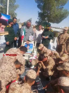 حضور مسئولان سپاه استان و دهاقان در مراسم یاد شهید امیرعباس نادری